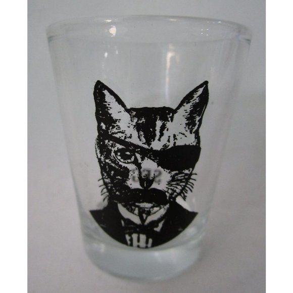 SpitfireGirl Animal Menagerie Shot Glass Set Four New Cat Fox Bear Lion - Picture 4 of 12